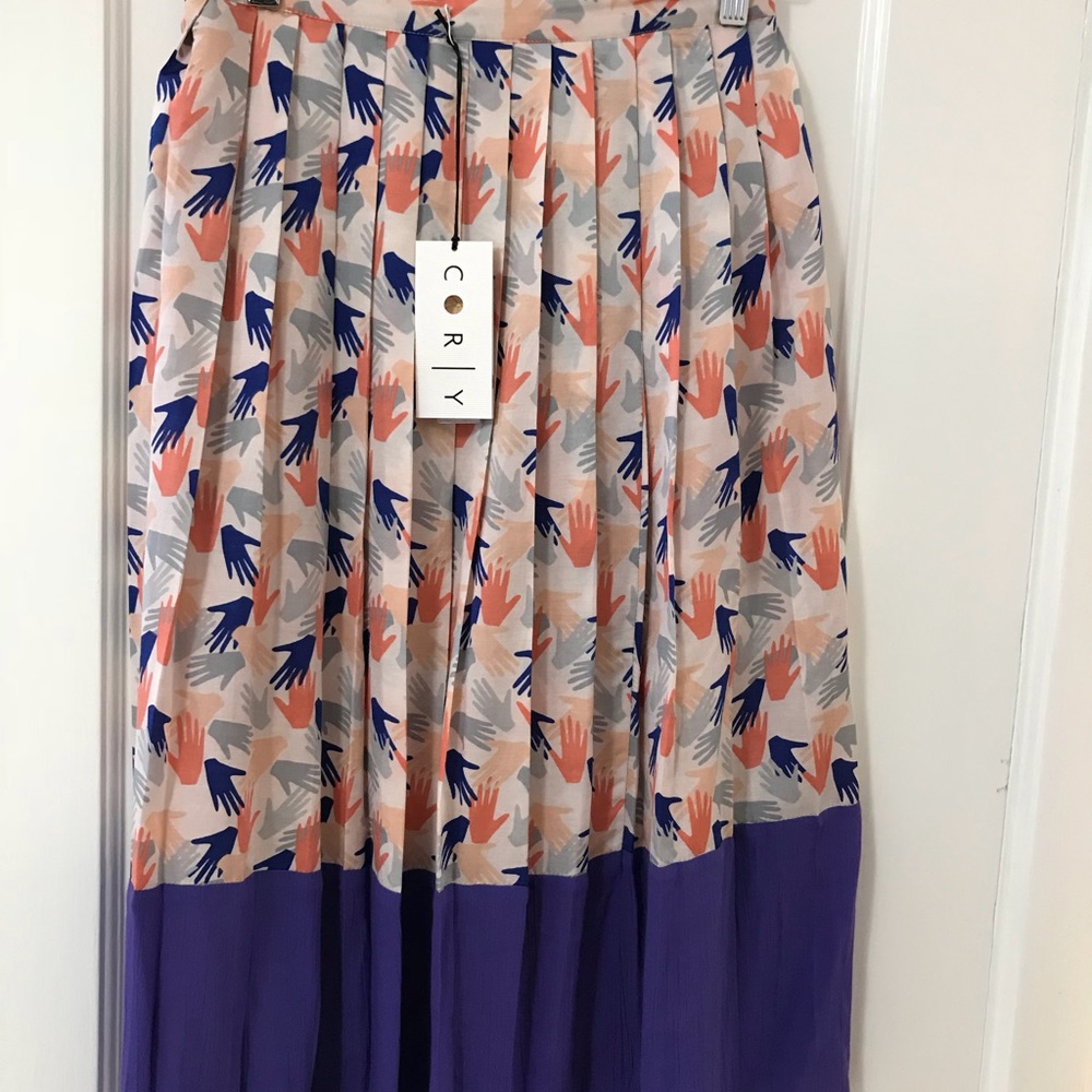 Corey silk medi skirt